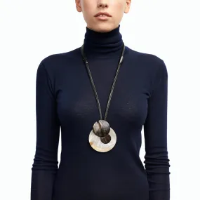 Varese Horn & Mother of Pearl Pendant Necklace