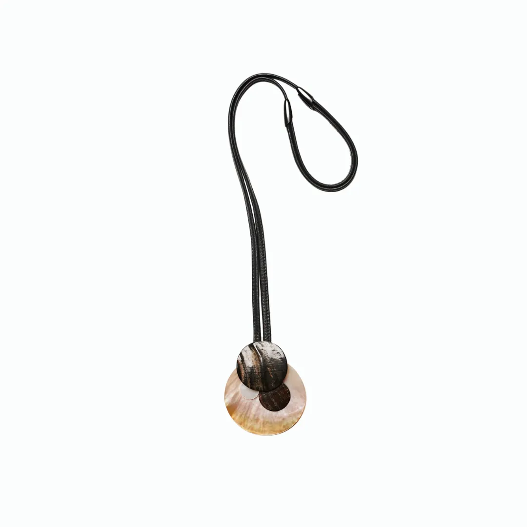 Varese Horn & Mother of Pearl Pendant Necklace