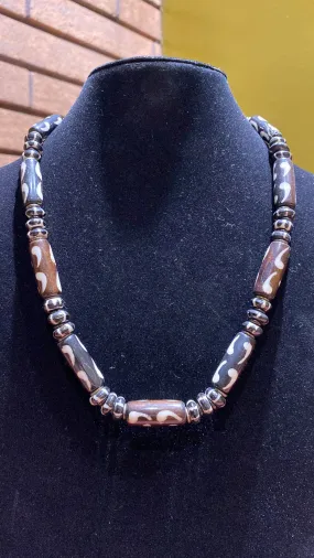 Water Buffalo Bone Bead Necklace