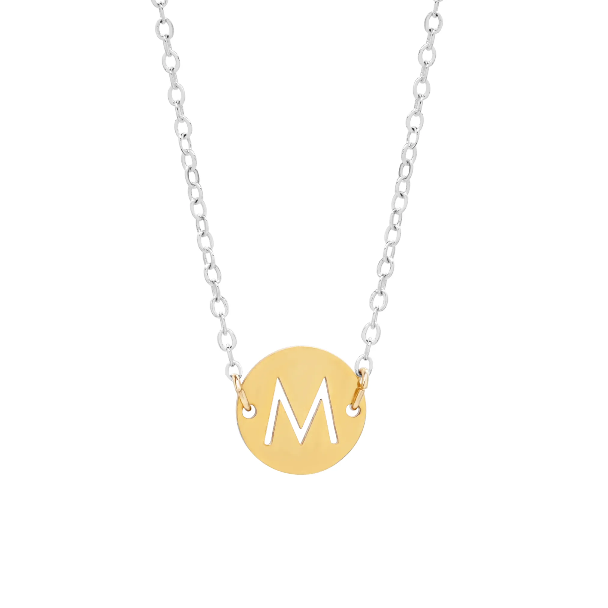 Waterproof "Imperméable” Personalized Mixed Metal Initial Necklace